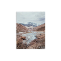 Accent Wall Art Decor, Printed Glass 36x48 Natural River and Mountains -BM332861