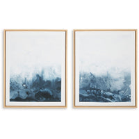 Holine 2 Piece Wall Art Set, 24x30, Blue and White Abstract Canvas -BM332876