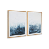 Holine 2 Piece Wall Art Set, 24x30, Blue and White Abstract Canvas -BM332876