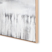 Estti Wall Art, 35x47, Gray White, Framed Hand Painted Abstract Design -BM332880