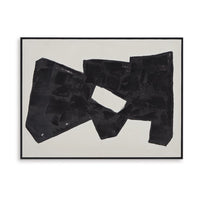 Garcy Wall Art Painting, 30x40, Black and Cream Framed Abstract Decor -BM332883