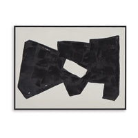 Garcy Wall Art Painting, 30x40, Black and Cream Framed Abstract Decor -BM332883