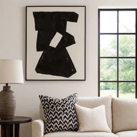 Garcy Wall Art Painting, 30x40, Black and Cream Framed Abstract Decor -BM332883