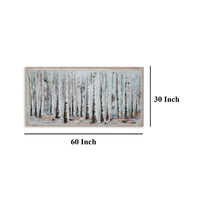 Alp Treescape Wall Art, 30x60, Multi-Colored Hand Painted Canvas -BM332888