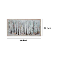 Alp Treescape Wall Art, 30x60, Multi-Colored Hand Painted Canvas -BM332888