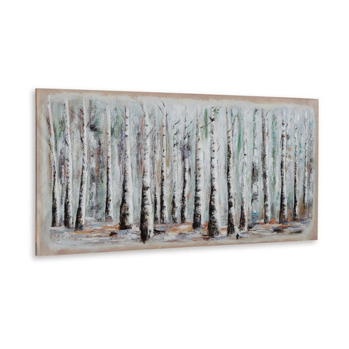 Alp Treescape Wall Art, 30x60, Multi-Colored Hand Painted Canvas -BM332888