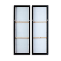 Dansy 2pc Framed Wall Art Set, 16x48, Green, Brown Hand Painted Canvas -BM332889