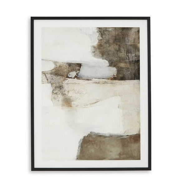 Aldrich Wall Art, 30x40, Acrylic Front, Framed Brown and White Print -BM332899