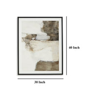 Aldrich Wall Art, 30x40, Acrylic Front, Framed Brown and White Print -BM332899