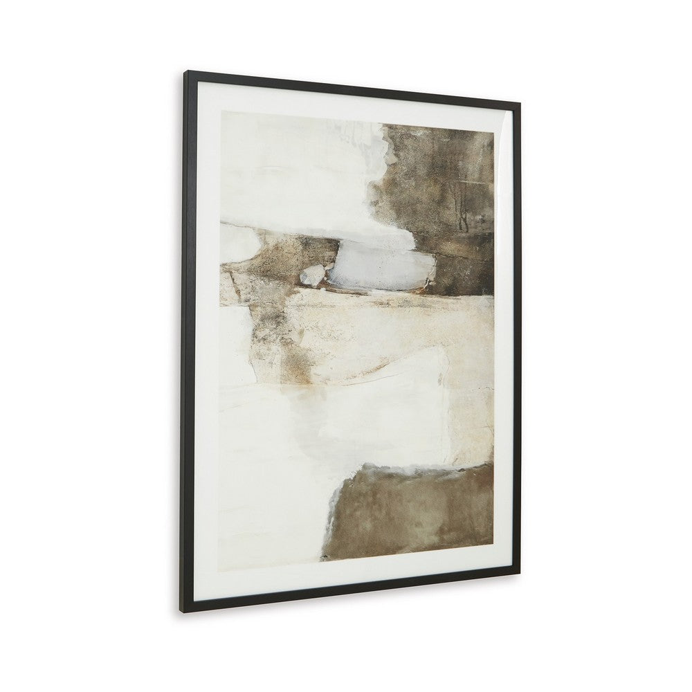 Aldrich Wall Art, 30x40, Acrylic Front, Framed Brown and White Print -BM332899