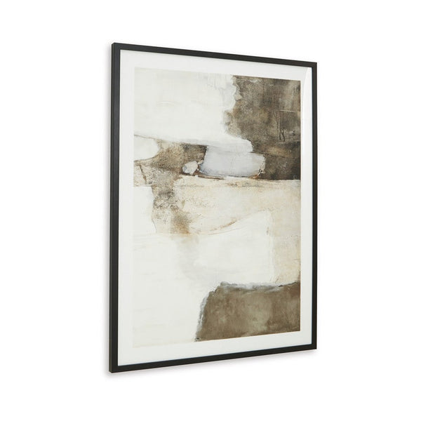 Aldrich Wall Art, 30x40, Acrylic Front, Framed Brown and White Print -BM332899