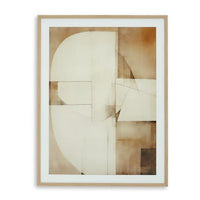 Cril Wall Art, 30x40, Acrylic Front, Framed Brown, Tan, White Print -BM332900