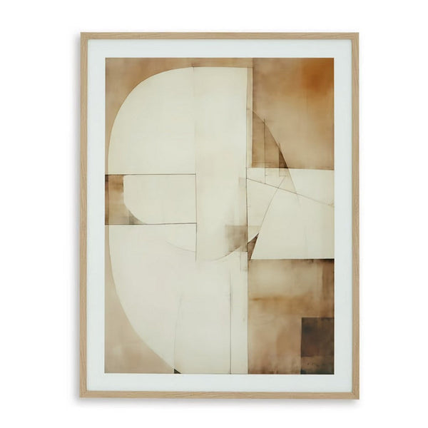 Cril Wall Art, 30x40, Acrylic Front, Framed Brown, Tan, White Print -BM332900