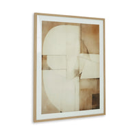 Cril Wall Art, 30x40, Acrylic Front, Framed Brown, Tan, White Print -BM332900