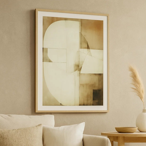 Cril Wall Art, 30x40, Acrylic Front, Framed Brown, Tan, White Print -BM332900