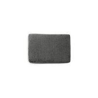 Ratty Ottoman, 33 Inch Rectangular, Plush Cushioned Gray Polyester -BM332941
