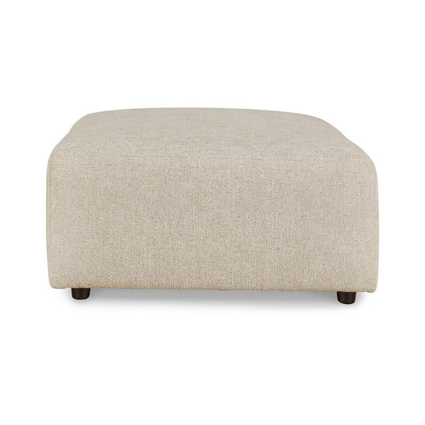 Felo Square Accent Ottoman, 39 Inch Modern Beige Polyester Cushioned -BM332949