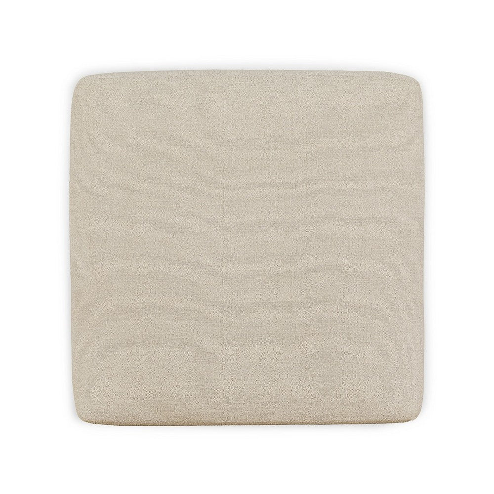 Felo Square Accent Ottoman, 39 Inch Modern Beige Polyester Cushioned -BM332949