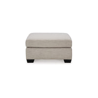 Joey Accent Ottoman, Soft Cushioned Beige Polyester, 36 Inch Square -BM332957