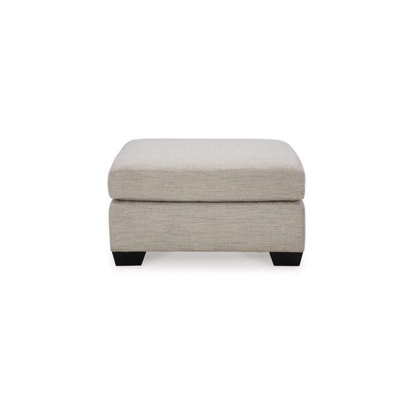 Joey Accent Ottoman, Soft Cushioned Beige Polyester, 36 Inch Square -BM332957
