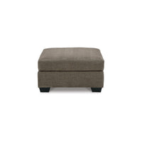 Joey Accent Ottoman, Soft Cushioned Brown Polyester, 36 Inch Square -BM332958