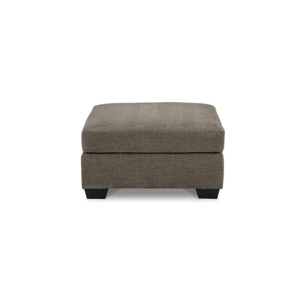 Joey Accent Ottoman, Soft Cushioned Brown Polyester, 36 Inch Square -BM332958