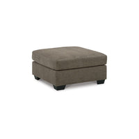 Joey Accent Ottoman, Soft Cushioned Brown Polyester, 36 Inch Square -BM332958