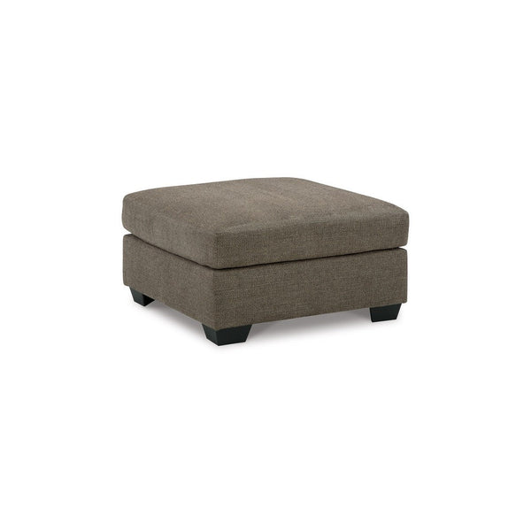 Joey Accent Ottoman, Soft Cushioned Brown Polyester, 36 Inch Square -BM332958