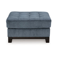 Maxo Accent Ottoman, 36 Inch Square, Soft Tufted Rich Blue Polyester -BM332961