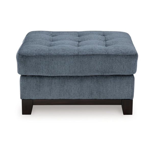 Maxo Accent Ottoman, 36 Inch Square, Soft Tufted Rich Blue Polyester -BM332961