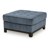 Maxo Accent Ottoman, 36 Inch Square, Soft Tufted Rich Blue Polyester -BM332961