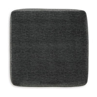 Accent Ottoman, 40 Inch Square Top, Modern Style Dark Gray Polyester -BM332971