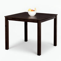 Lasie 5pc Dining Table Set, Square, Espresso Brown Veneer, 4 Chairs - BM332977