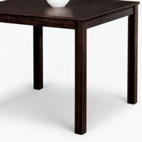 Lasie 5pc Dining Table Set, Square, Espresso Brown Veneer, 4 Chairs - BM332977