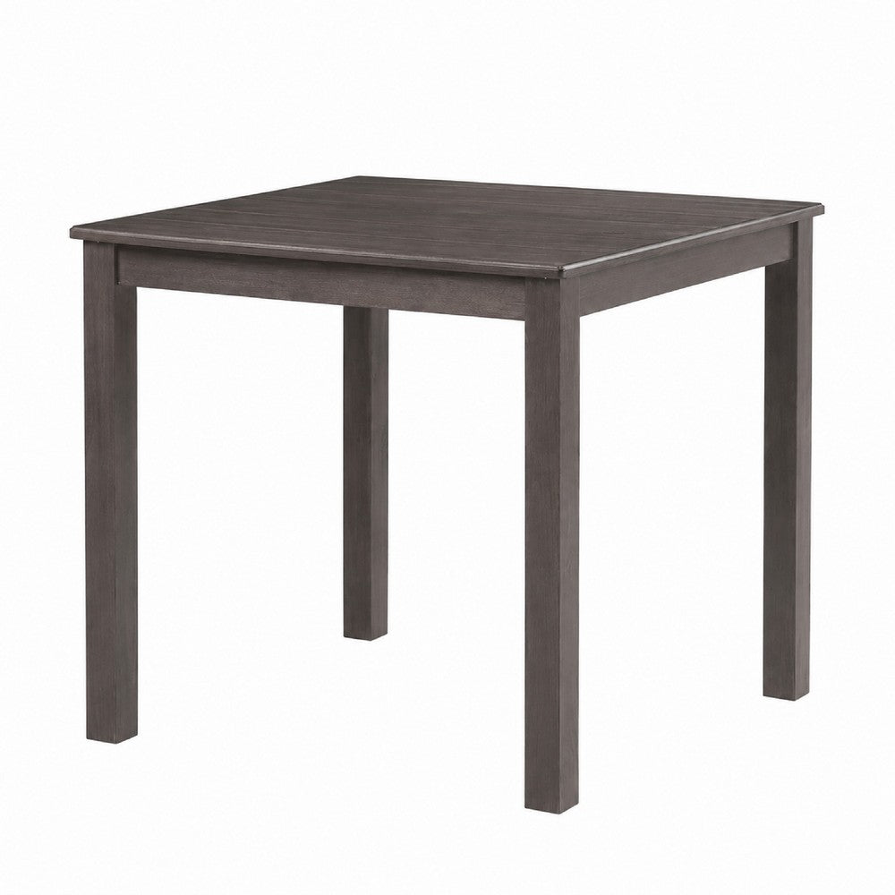 Lasie 5pc Counter Height Dining Table Set, Gray Wood, 4 Slatted Chairs - BM332978