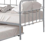 Tes Daybed with Pull Out Trundle, Classic Silver Metal Open Frame -BM332992