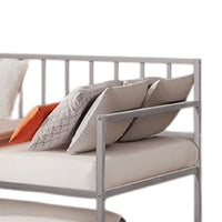 Ham Daybed with Pull Out Trundle, Silver Slatted Open Metal Frame -BM332995
