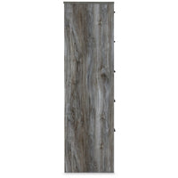 Bays Tall Dresser Chest, 5 Drawers, Modern Rustic Laminate Smoky Gray -BM333019