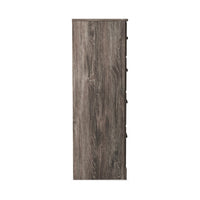 Isnk Tall Dresser Chest, 4 Drawers, Modern Farmhouse Laminate Gray Oak -BM333032