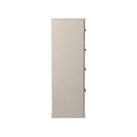 Tely Tall Dresser Chest, 4 Drawers, Modern Farmhouse Laminate White -BM333033