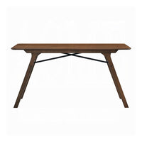 Lumy Dining Table, 59 Inch, Rectangular Top, Walnut Brown Rubberwood -BM333078