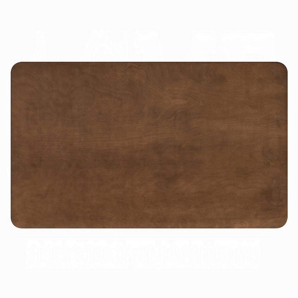 Lumy Dining Table, 59 Inch, Rectangular Top, Walnut Brown Rubberwood -BM333078