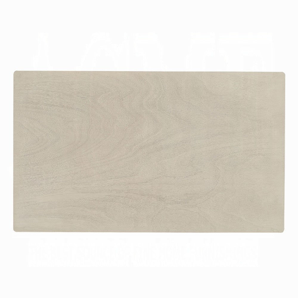 Feri Dining Table, 59 Inch, Rectangular Top, Antique Bone White Finish -BM333081