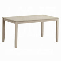 Feri Dining Table, 59 Inch, Rectangular Top, Antique Bone White Finish -BM333081