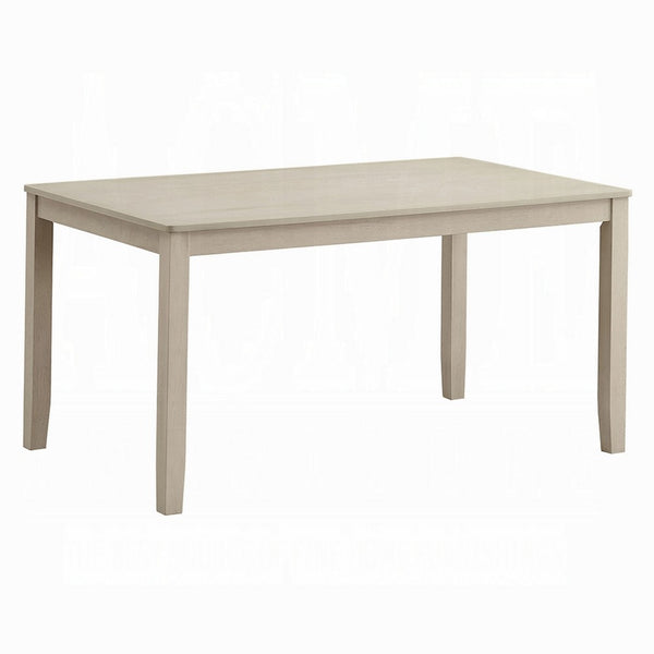 Feri Dining Table, 59 Inch, Rectangular Top, Antique Bone White Finish -BM333081