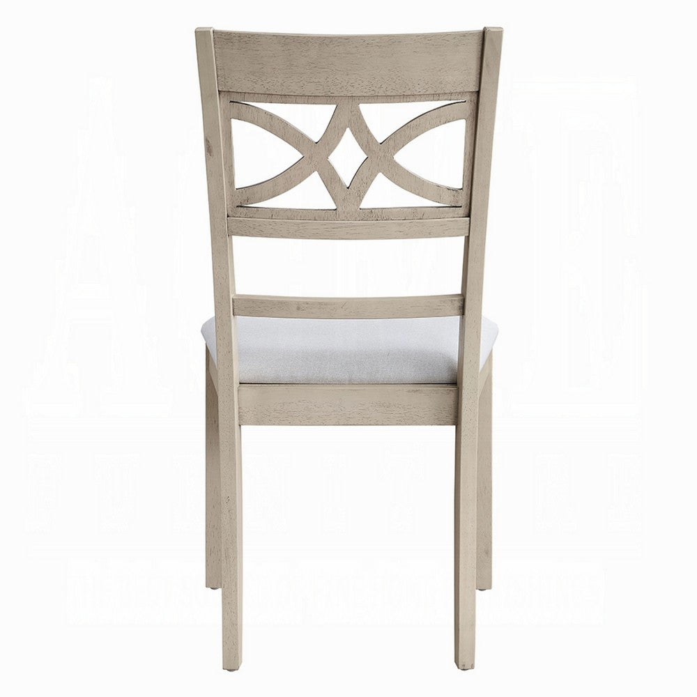 Feri Side Dining Chair Set of 2, Designer Bone White, Beige Linen -BM333082