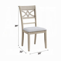 Feri Side Dining Chair Set of 2, Designer Bone White, Beige Linen -BM333082