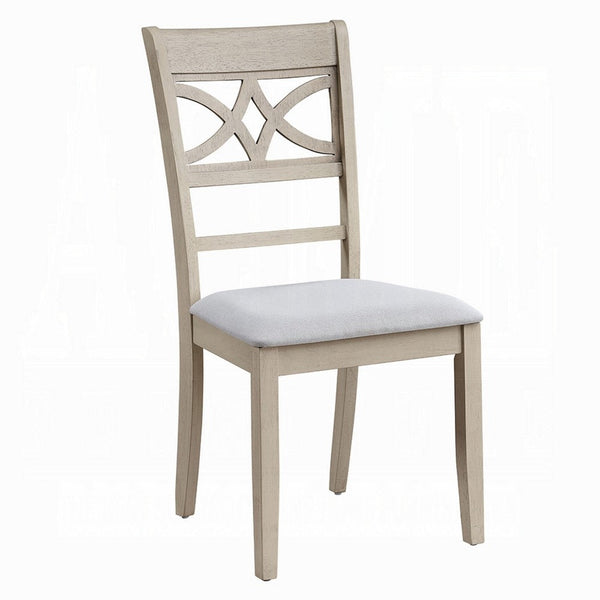 Feri Side Dining Chair Set of 2, Designer Bone White, Beige Linen -BM333082