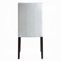Aren Side Dining Chair Set of 2, Plush Foam Gray Fabric, Black Wood -BM333083