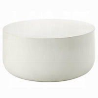 Utan Coffee Table, Modern Natural White Cement Frame, Round 31 Inch -BM333129